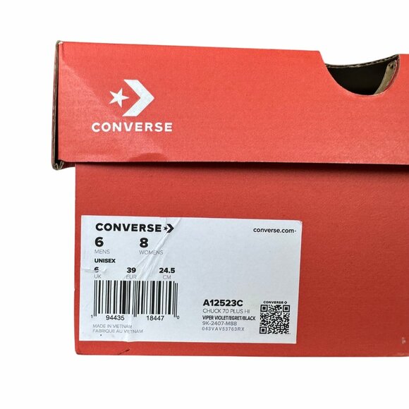 ⭐Converse Chuck 70 Plus Hi Platform Viper Violet Sz 6 Mens Shoes Sneaker A12523C - Picture 8 of 9